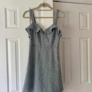 Le Lis Blue Checkered Mini Dress - Size M
